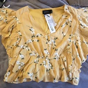 Yellow floral shirt